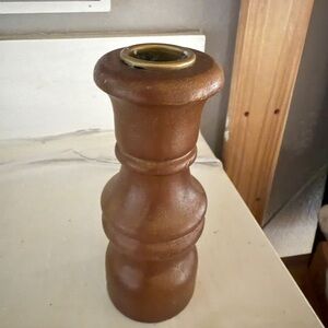 Vintage teak wood Brown Wooden Candle Holder for taper candle year round decor